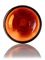 16 oz amber PET plastic single wall jar with 89-400 neck finish