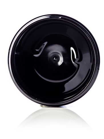 16 oz black PET plastic single wall jar with 89-400 neck finish