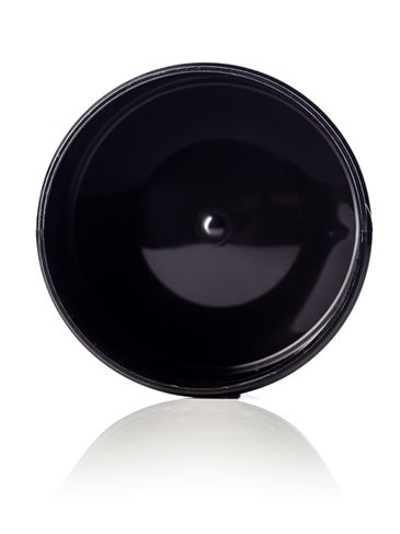 8 oz black PP plastic single wall jar with 89-400 neck finish