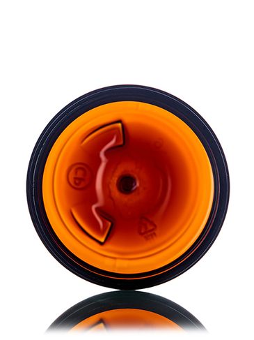 3 oz amber PET plastic single wall jar with 58-400 neck finish