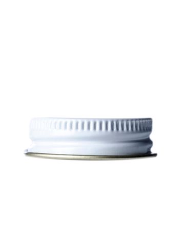 White metal 28-400 lid with standard plastisol liner