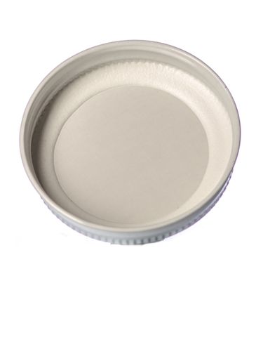 White metal 53-400 lid with standard plastisol liner