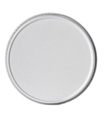 White metal 63-400 lid with standard plastisol liner