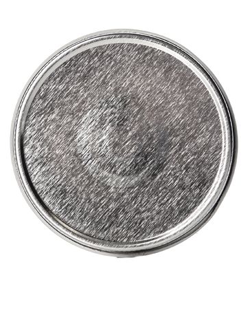 Silver metal 70-450G lid with standard plastisol liner and vacuum seal button