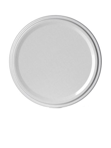 White metal 82TW lid with pasteurization-grade plastisol liner