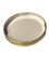 Gold metal 70TW lid with pasteurization-grade plastisol liner