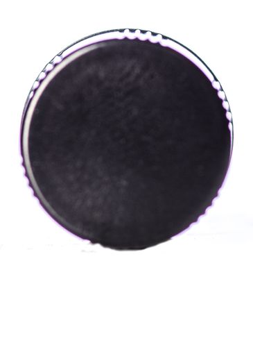 Black phenolic 13-425 ribbed skirt lid with foam liner