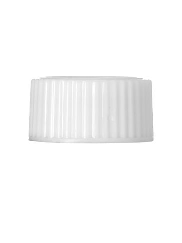 White PP plastic 20-400 lid with PP plastic polycone liner