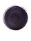 Black phenolic 24-400 lid with LDPE polycone liner