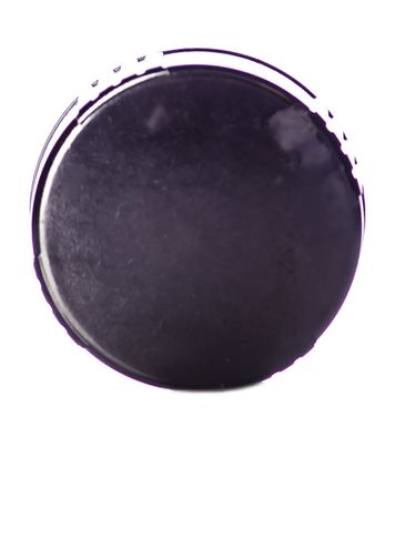 Black phenolic 28-400 lid with polycone liner