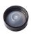 Black phenolic 33-400 lid with LDPE polycone liner