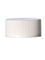 White PP plastic 20-400 ribbed skirt lid with foam liner