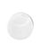 White PP plastic 20-410 smooth skirt unlined disc top cap