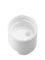 White PP plastic 20-410 smooth skirt unlined disc top cap