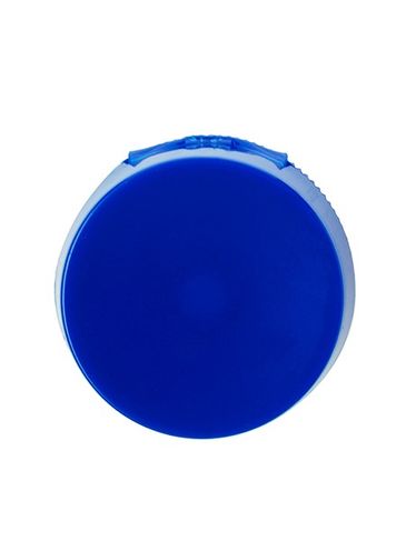 Blue PP plastic 33-400 ribbed skirt flip top unlined lid