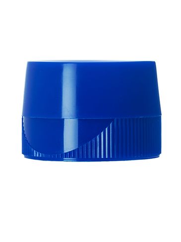 Blue PP plastic 33-400 ribbed skirt flip top unlined lid