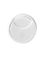 White PP plastic 20-410 smooth skirt flat disc top unlined cap (0.27 orifice)