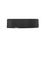 Black PP 38-400 fine ribbed skirt lid with printed pressure sensitive (PS) liner