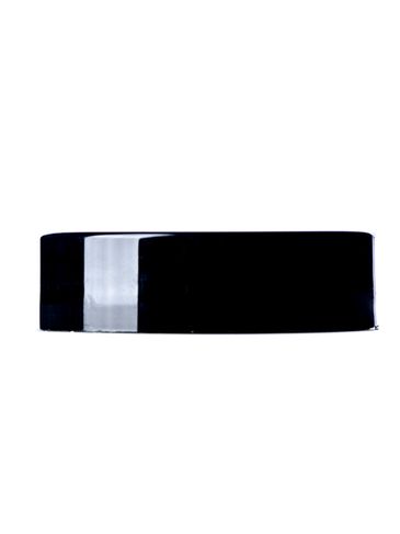 Black PP plastic 38-400 smooth skirt lid with foam liner