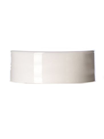 White PP plastic 28-400 smooth skirt lid with foam liner