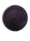 Black PP plastic 28-400 smooth skirt lid with printed pressure sensitive (PS) liner