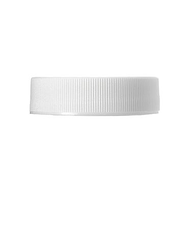 White PP 38-400 ribbed skirt lid with foam liner
