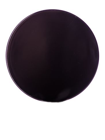 Black PP plastic 89-400 smooth skirt lid with universal heavy duty heat induction seal (HIS) liner