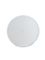 White PP plastic 38-400 ribbed skirt lid with foam liner