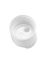White PP plastic 20-410 smooth skirt unlined disc top lid
