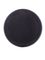 Black PP plastic 33-400 ribbed skirt lid with printed pressure sensitive (PS) liner