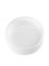 White PP plastic 33-400 ribbed skirt lid with foam liner