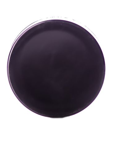Black PP plastic 33-400 smooth skirt side-gated lid with printed pressure sensitive (PS) liner