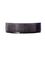 Black PP plastic 38-400 ribbed skirt lid with unprinted pressure sensitive (PS) liner