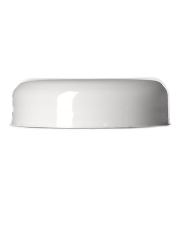 White PP plastic 48-400 dome lid with foam liner