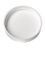 White PP plastic 48-400 dome lid with foam liner