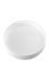 White PP plastic 53-400 ribbed skirt lid with foam liner