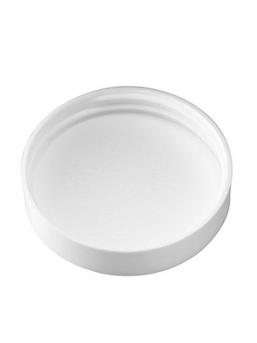 White PP plastic 53-400 smooth skirt lid with unprinted pressure sensitive (PS) liner