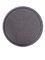Black PP plastic 58-400 ribbed skirt lid with foam liner