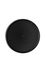 Black PP plastic 70-400 ribbed skirt lid with unprinted pressure sensitive (PS) liner
