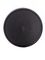Black PP plastic 70-400 ribbed skirt lid with foam liner
