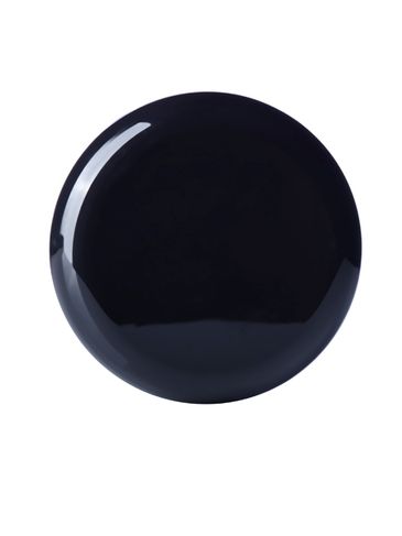Black PP plastic 89-400 dome lid with pressure sensitive (PS) liner