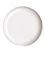 White PP plastic 89-400 dome lid with unprinted pressure sensitive (PS) liner