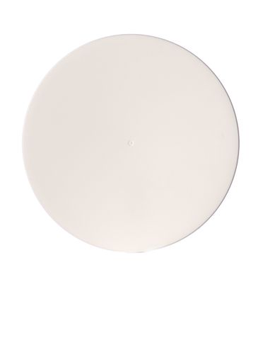 White PP plastic 120-400 smooth skirt lid with foam liner