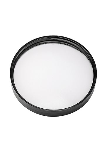 Black PP plastic 70-400 smooth skirt lid with foam liner
