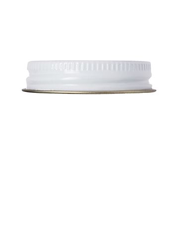 White metal 43-400 lid with standard plastisol liner