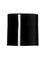 Black PP plastic 24-410 smooth skirt disc top cap with unprinted pressure sensitive (PS) liner