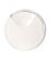 White PP plastic 24-410 smooth skirt unlined disc top cap