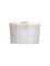 White PP plastic 24-410 ribbed skirt spouted dispensing lid (.13 inch orifice)