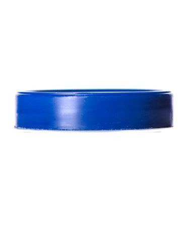 Blue PP plastic 53-400 smooth skirt lid with printed  pressure sensitive (PS) liner