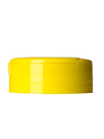 Yellow PP plastic 48-485 smooth skirt 5-hole flip top sifter spice cap with heat induction seal (HIS) liner